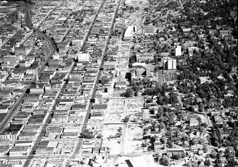 Arial View of I-90 Freeway Construction, 1967